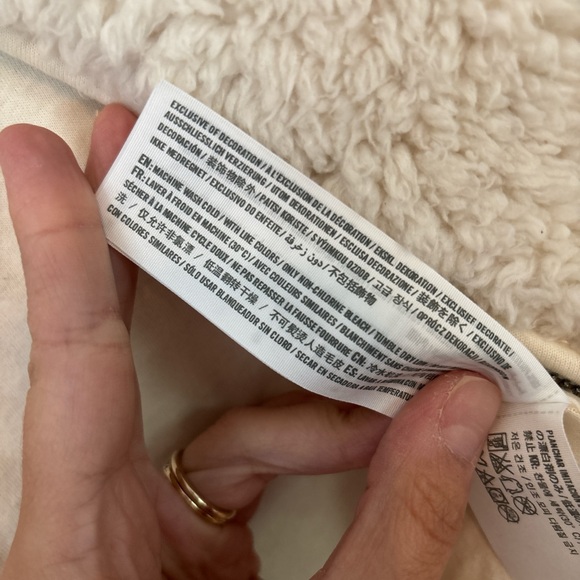 Hollister Women’s Cropped Sherpa Bomber Jacket Cream Size Large - Picture 7 of 7